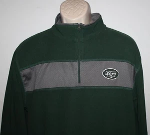 New York Jets NFL Team Apparel Men's Large Lightweight 1/4 Zipper Jacket - Picture 1 of 4