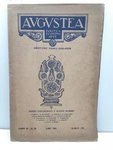 Rivista Augustea politica economia arte direttore Franco Ciarlantini n. 20 1927 - Imagen 1 de 4