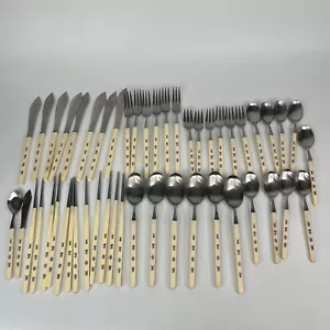 Orleans Silver Stainless Korea Japan RARE Original Dragon Chop Sticks 49 Pcs - Picture 1 of 11