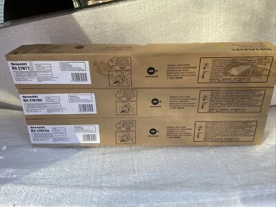New Genuine Sharp MX27NTCA MX27NTMA MX27NTY Toner Cartridges Yellow Cyan Magenta - Image 1 of 3