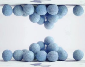 Bolas de Fieltro 2 cm AZUL CLARO x20. Lana. Decoración de Fiesta. Pom. Bola de Fieltro. Venta al por mayor. - Imagen 1 de 1