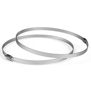 Stainless Steel Clamps, 12-Inch (Pack of 2) for Ducting, Exhaust, Ventilation - Picture 1 of 4