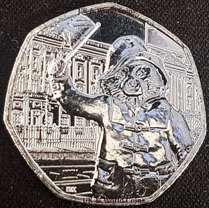 Oso Paddington 2018 en el Palacio de Buckingham 50 peniques moneda sin circular - Imagen 1 de 2
