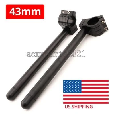 Guidões clipe tubo garfo motocicleta 43mm 7/8" para Honda CBR600F4 CBR600F4i - Imagem 1 de 4