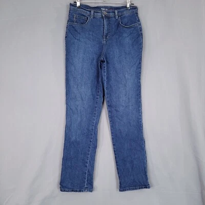 Pantalones de mezclilla para mujer Style & Co tiro medio rectos azules talla 8 Foto 1 de 4