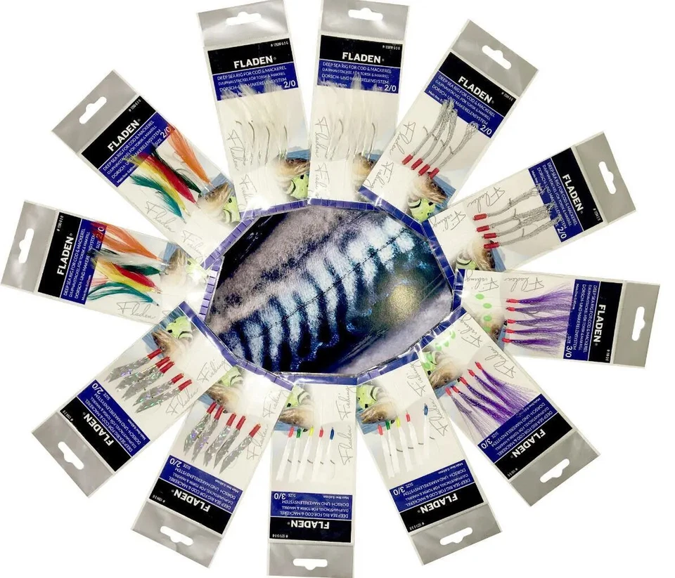 10 Paquetes de Plataformas de Caballa de Pesca de Mar - Señuelos de Plumas de Caballa de Bajo MEZCLADOS  Foto 1 de 1