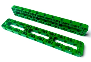 2x New Green Genuine Lego Technic Liftarm Frame Thick 3 x 19 Open  part 67491 - Picture 1 of 1