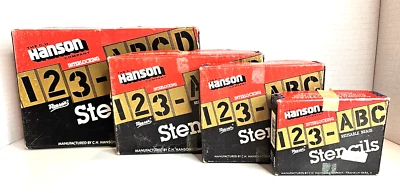 Hanson Brass Stencils Interlocking Lot of 4 (*READ*) - Image 1 of 4