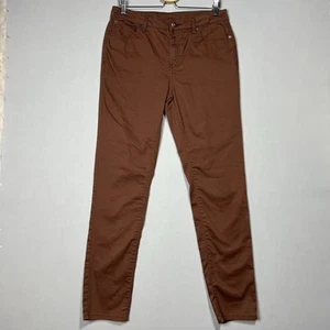 Prana Pants Women 10 Kayla High Rise Jean Sepia Brown Active Organic Cotton  - Picture 1 of 9
