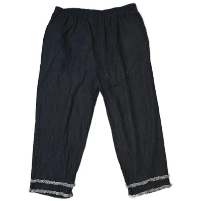 Stonebridge Mujer Negro Capris Pantalones Cortos Cintura Elástica Volantes Borde (R) Foto 1 de 4