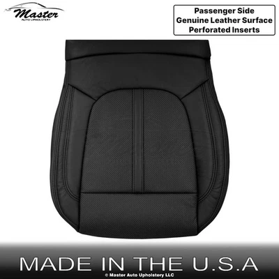 Cubierta de asiento inferior de ébano para pasajero delantero perfecto de cuero para Lincoln MKZ 2017-2020 Foto 1 de 4