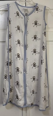 Saco de dormir Baby Aden & Anais grande 12-18 meses marrón mono muselina Foto 1 de 4