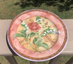 Un hermoso plato de ensalada 222 quinto "Rosa Toscana" 8” China fina usado en excelente estado múltiple Av - Imagen 1 de 3