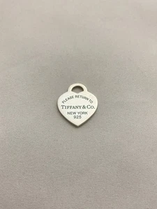 TIFFANY & CO. Return to Heart Tiffany Blue Necklace Pendant Top 925 Silver #536 - Picture 1 of 5