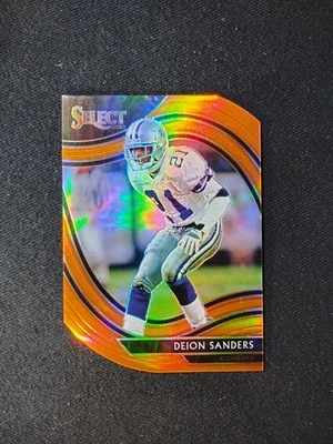 Deion Sanders 2020 Panini Select Orange Die Cut Field Level #321 Cowboys - Image 1 of 2