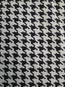 43” Black White Houndstooth Fabric Braemore - Picture 1 of 4