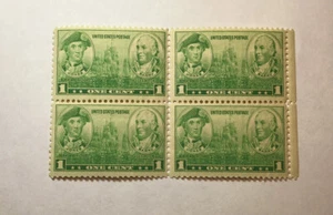 US 1 Cent Jones Barry Postage Stamp 1936, Scott #790, Block Of 4 MNH/OG/FVF. - Picture 1 of 1