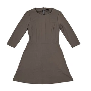 Abito Peserico Taglia EUR 42 / US 8 Beige Maniche 3/4 Elasticizzato Corto Cambio Casual - Foto 1 di 9