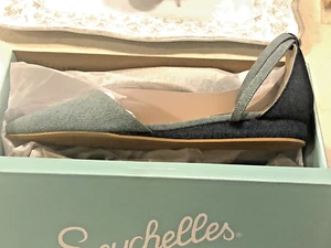 New ~ Seychelles Wedge Denim Shoes Size 11B - Picture 1 of 3