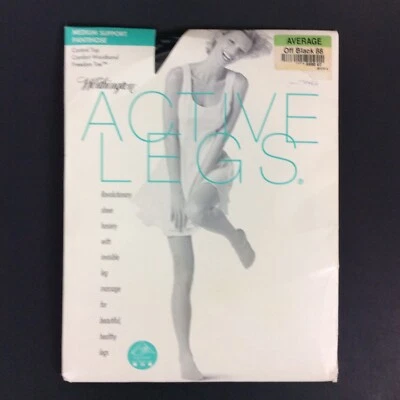 Pantimedias Worthington para mujer talla promedio apagado negro control top soporte medio Foto 1 de 4