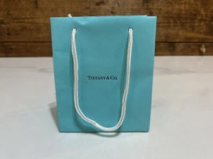 Tiffany & Co Blue Small Empty Shopping Bag Gift Bag Approx. 6" X 5" X 3” - Picture 1 of 7
