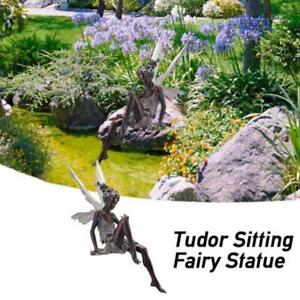 Tudor Und Turek Sitzen Feenstatue Garten Ornament Yard Dekor Handwerk L3U1 E1B6