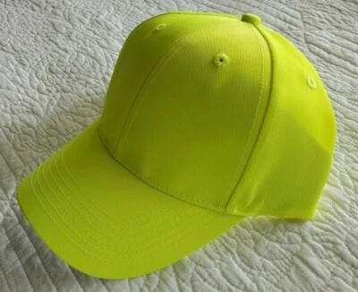 New Port Authority Neon Yellow Hunting Cap Construction Visibility Safety Hat  Foto 1 de 4