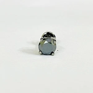 2.00 Karat Black Diamond Einzel Ohrstecker für Herren IN 925 Sterlingsilber! - Bild 1 von 3