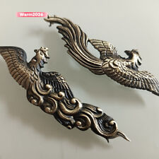 A Pair Copper Phoenix Menuki for Japanese Katana Sword Tachi Tanto Fittings