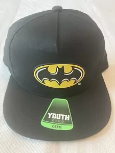 Cappello Batman ragazzo/ragazza berretto bambini giovani regolabile snapbac nuovo con etichette dc comics - Foto 1 di 5