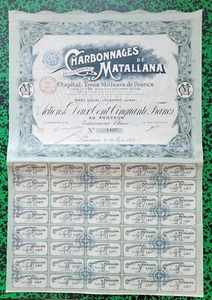 Espagne & Suisse- Matallana Siège à Lausanne - Belle Déco Cie Minière 20/06/1903 - Picture 1 of 1