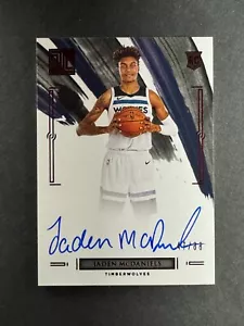 Jaden McDaniels 2020-21 Panini Impeccable Rookie Auto /88 #RA-JAD Timberwovles - Picture 1 of 2