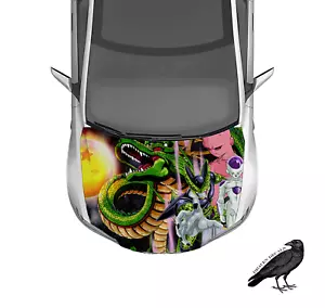 Dragon Ball Z Frieza Cell Anime Hood Wrap Weatherproof Vinyl Car Decal 50" X 65" - Picture 1 of 1