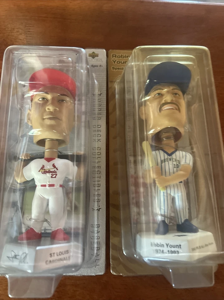 Robin Yount & Scott Rolen Bobbleheads Upperdeck 2 Lot New In The Box - Imagem 1 de 2