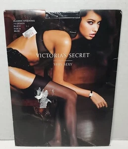 NEW Victoria’s Secret Very Sexy Classic Stocking 15 Denier Black Size B - Picture 1 of 4