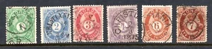 NORWAY 1872-1875 SCOTT #16-21 USED - Picture 1 of 1