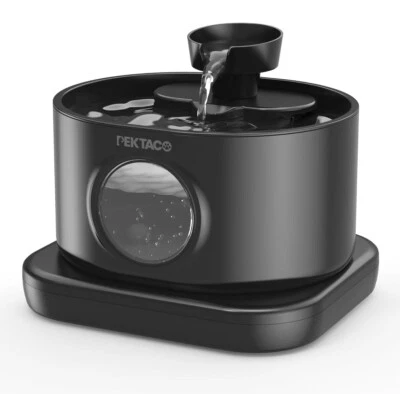 Fuente de agua inalámbrica para mascotas PPEKTACO automática 2 modos recargable inalámbrica 95 oz  Foto 1 de 4