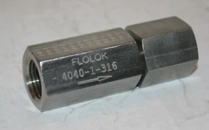 1/2" FNPT 316ss Ball poppet Check Valve (1 Psig Crack) SSP FloLok 4040-1-316 - Picture 1 of 2