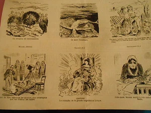 Vignettes 19èm Photographe l'art de faire reproduire les momies Caricature - Picture 1 of 2