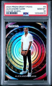 2024 PRIZM DRAFT PICKS #8 ALEXANDRE SARR COLOR WHEEL POP 4 PSA 10 - Picture 1 of 7