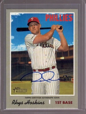 RHYS HOSKINS 2019 Topps Heritage Real One Autograph Auto #ROA-RH - Image 1 of 2
