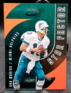 2001 Quantum Leaf Star Factor #ed /2000 - Dan Marino #SF6 Miami Dolphins - Picture 1 of 2