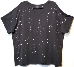 Camiseta Heritage by TORRID Jersey Gargantilla Recortada Phantom Salpicaduras Lavado Talla 4 4X 26 - Imagen 1 de 9