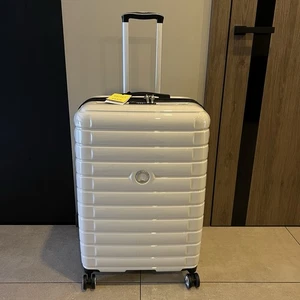 DELSEY NEW 75cm L Shadow Spinner 4 Wheel Large Beige Suitcase Luggage TSA LOCKS - Picture 1 of 13