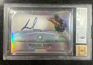 2010 Bowman Platinum Miguel Sano Rookie Auto Refractor BGS 9 - Picture 1 of 2