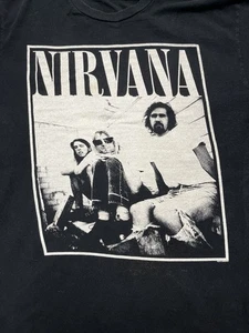 Nirvana Band Foto T-Shirt XL schwarz Tultex 2013 Grunge Rock Tee Faded Distressed - Bild 1 von 7
