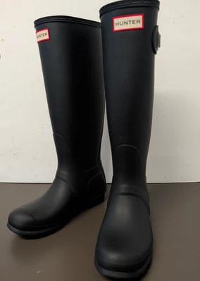 Botas de lluvia altas Hunter Original para mujer negras talla US 6 Foto 1 de 4