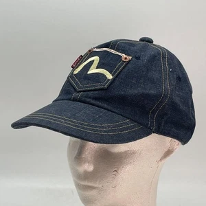 Evisu Seagull Embroidered Pocket Cap Denim Excellent condition Made in Japan - Picture 1 of 24