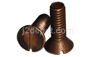 Vite a macchina in bronzo siliconico testa piatta 1/2-13 x 4" (5 pezzi) - Foto 1 di 1