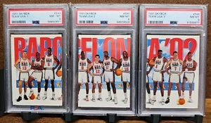 1991 Skybox Team USA Set - PSA 8 - #544 #545 #546 - Jordan / Bird / Pippen - Picture 1 of 8